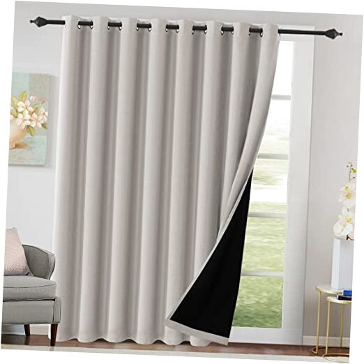 100% Blackout Patio Curtains Thermal Insulated Curtains for Sliding Door