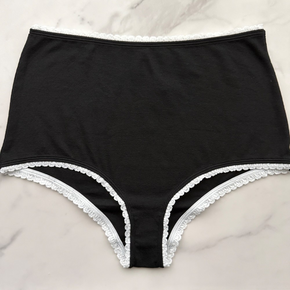 Anthropologie By Anthropologie Lace-Trim High-Waisted Brief Size S/M