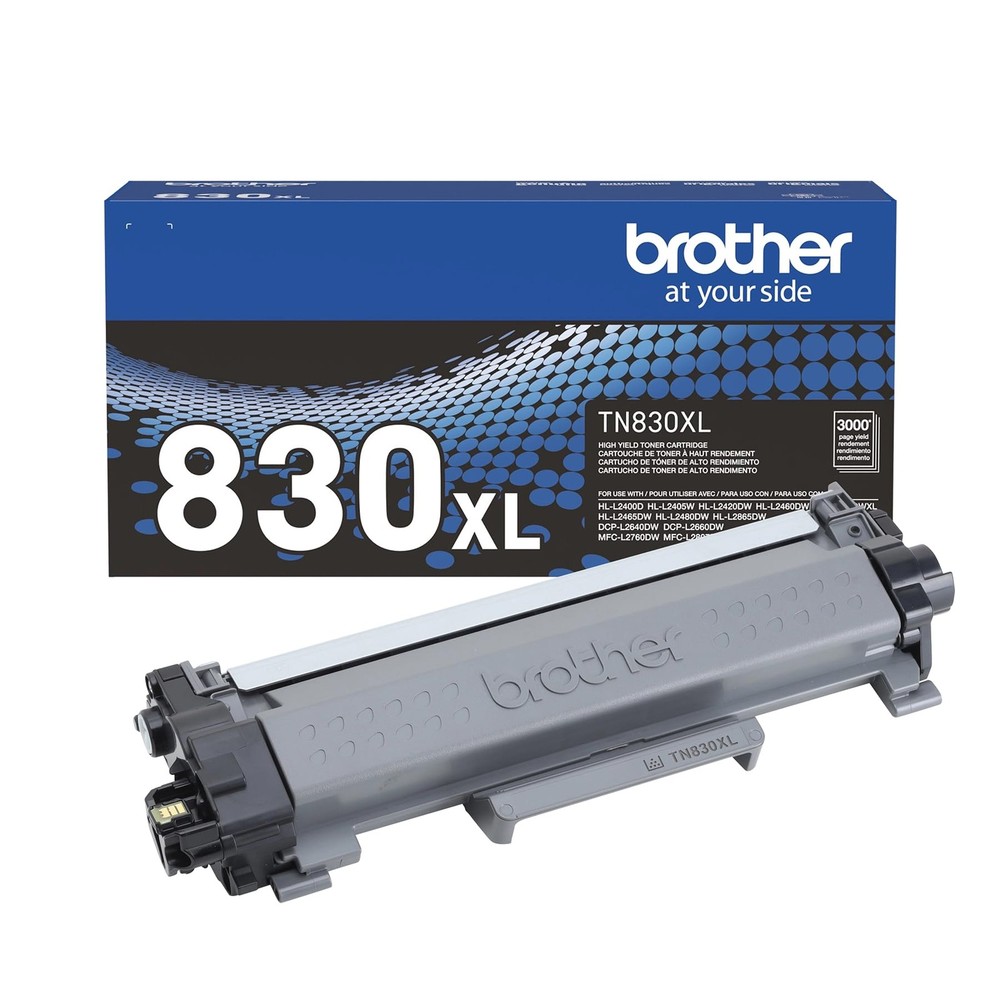 Genuine TN830XL Black High Yield Printer Toner Cartridge - Print up to 3,000 ...