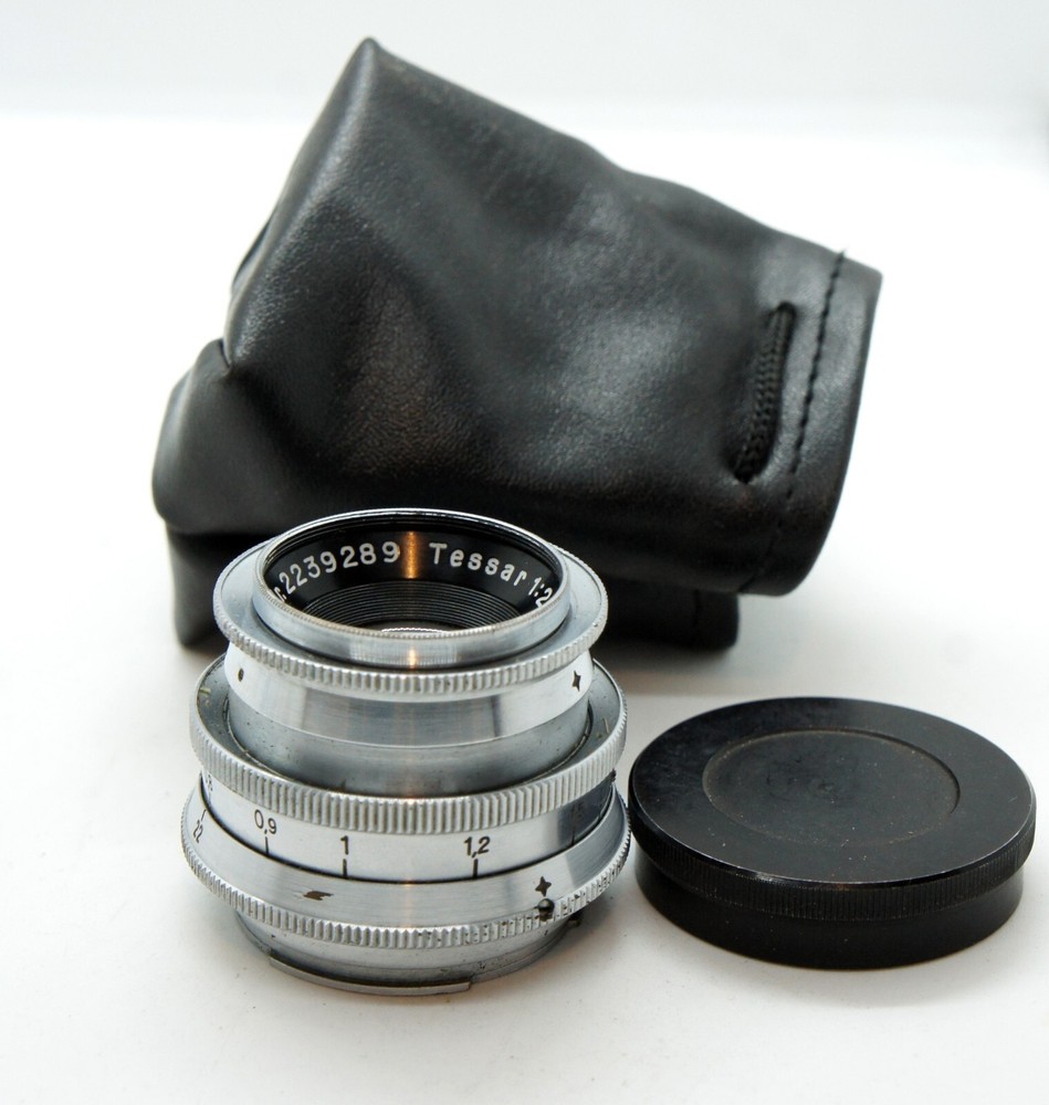 Vintage Chrome Carl Zeiss Jena Tessar 2.8/50 Lens for Kine Exakta EXC Pre-War Rare