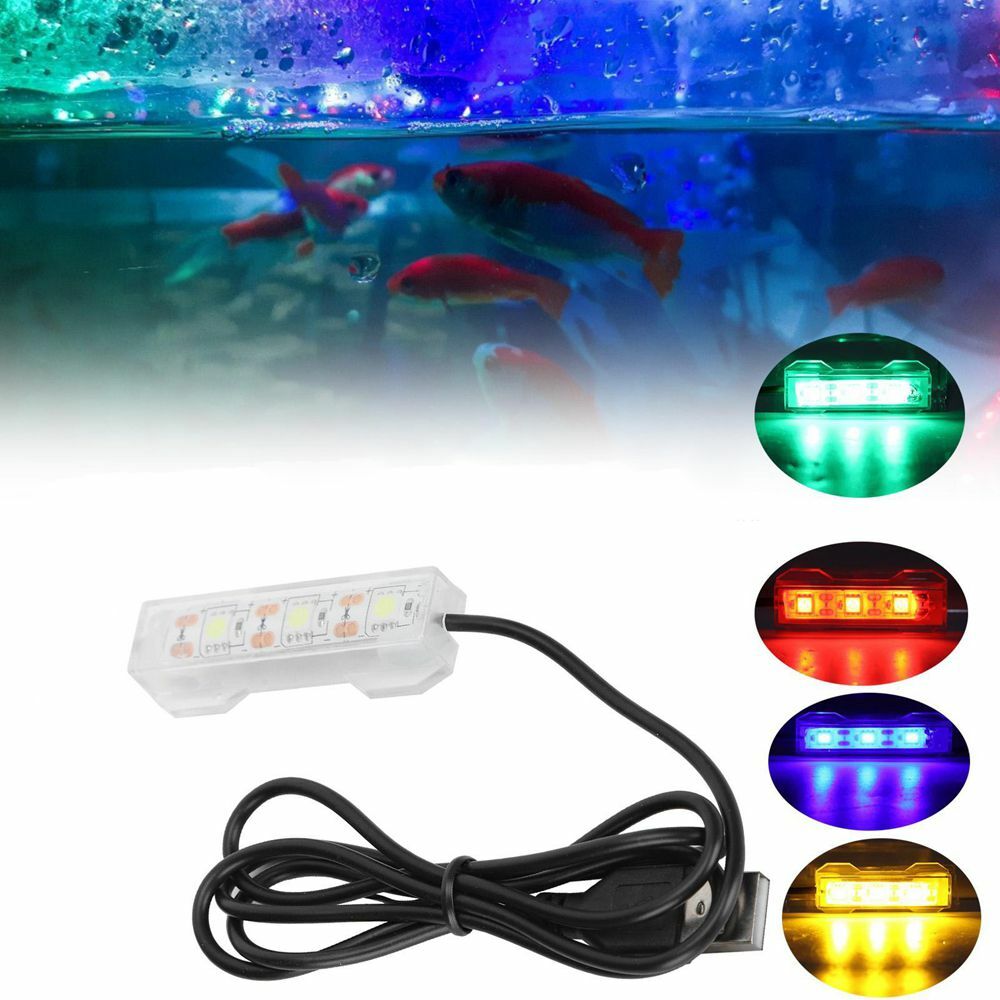 LED Aquarium Small Lighting Aquatic Plant Light Underwater Light Waterproof