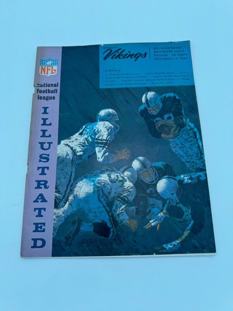 1965 Baltimore Colts v Minnesota Vikings Football Program Fran Tarkenton 2 TDs