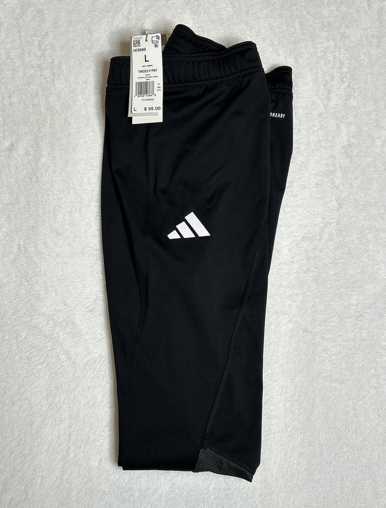Adidas Tiro 23 Men's Competition Soccer Training Pants - Black (HI3046), Size Large, Performance Fit for Optimal Training Comfort