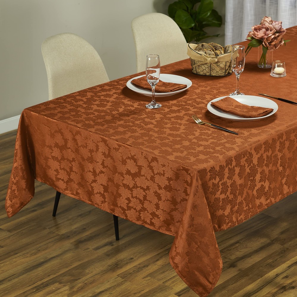 Kadut Thanksgiving Tablecloth Maple Leaf, Harvest, Fall Tablecloth. Rustic (6...