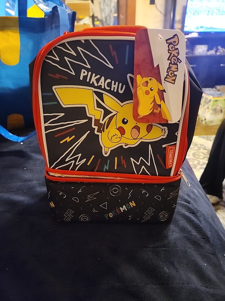 Pokemon Pikachu Insulated Lunch Bag with Thermos - Brand New with Tags