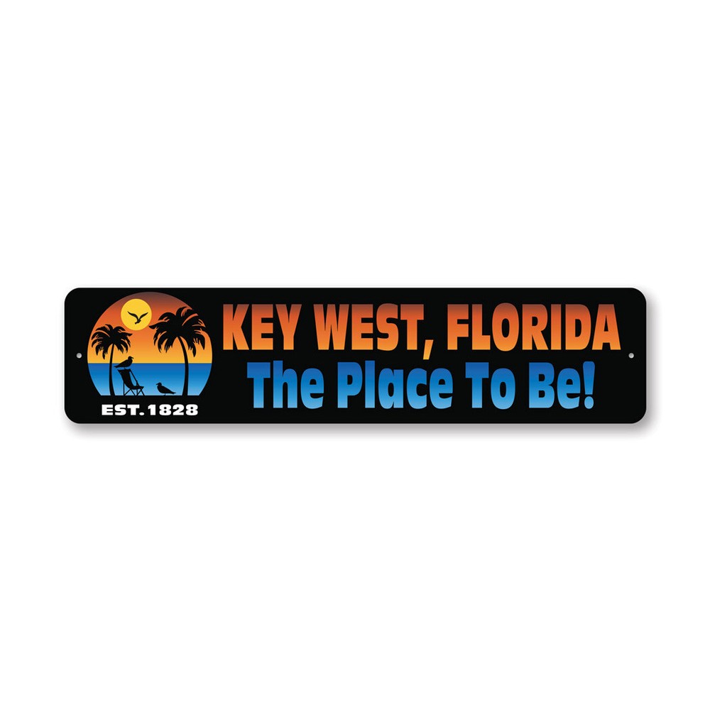 Custom Coastal Est Date Metal Sign