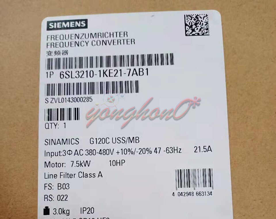 ONE NEW Siemens 6SL3210-1KE21-7AB1 6SL3 210-1KE21-7AB1 Inverter