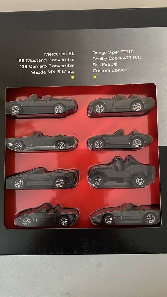 VINTAGE 1995 HOT WHEELS Black Convertible Collection TARGET Box Set