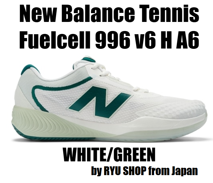 New Balance Men's tennis Shoes Fuelcell 996 v6 H A6 MCH996A6 2E WHITE / GREEN