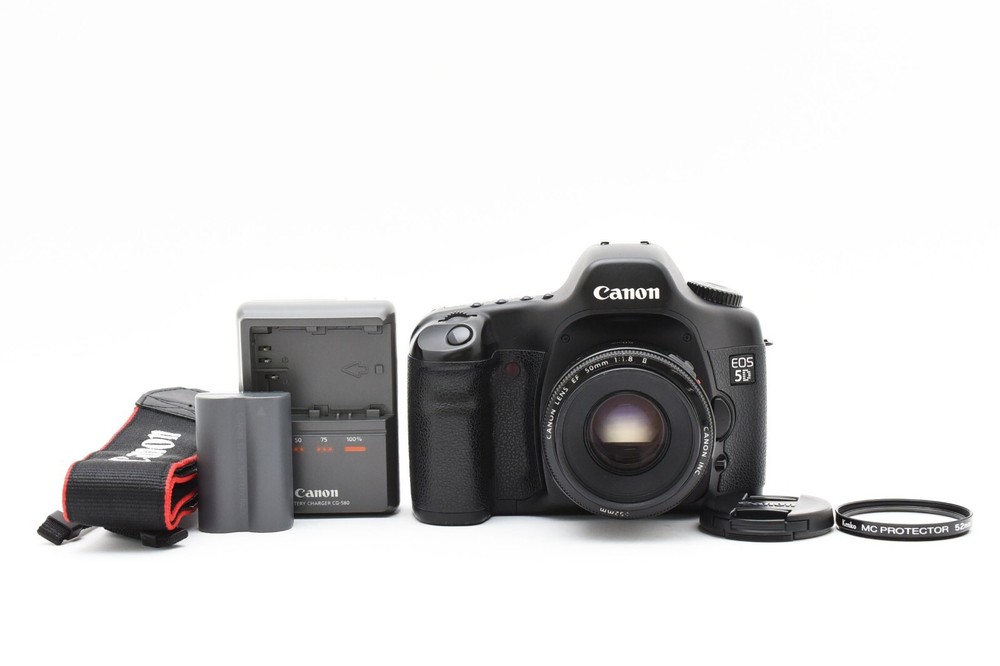 Canon EOS 5D 12.8MP Digital SLR Camera + EF 50mm 1.8 Ⅱ [Exc+++] From JAPAN #2532