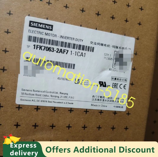 1PC Siemens servo motor 1FK7063-2AF71-1CA1 brand new fedex or DHL