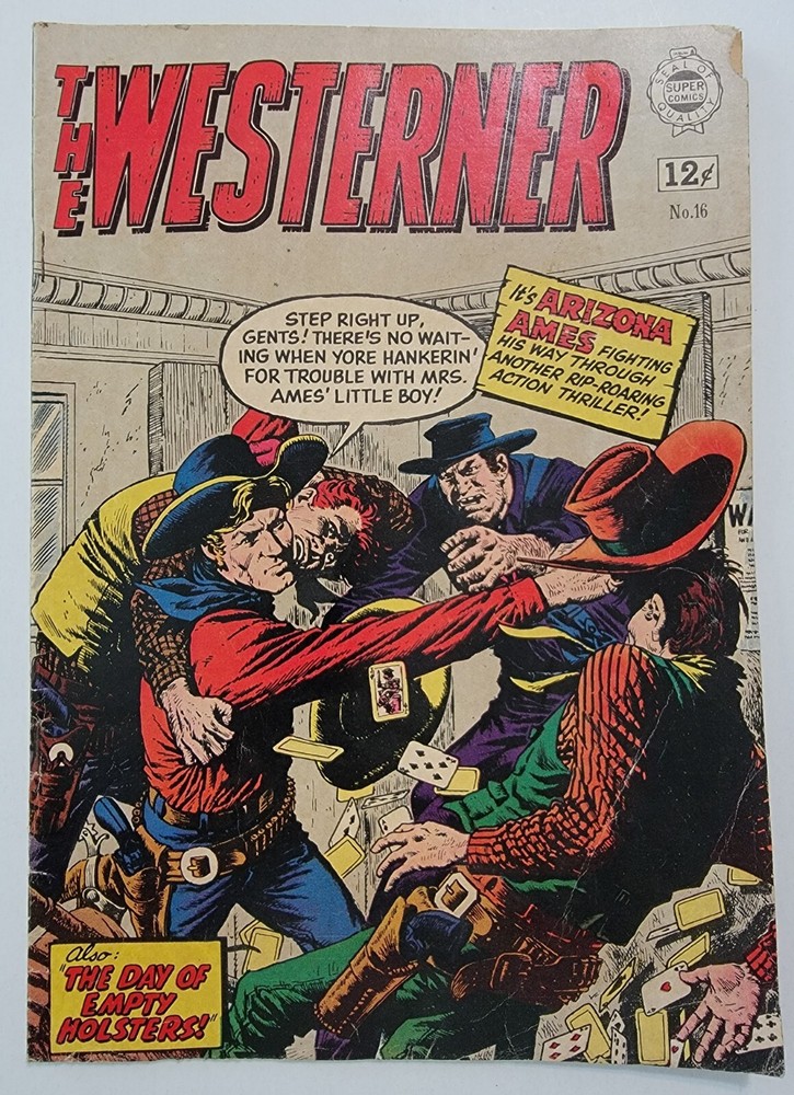 Westerner #16 VG+ 1964 Golden Age Western reprint Poker cover Vintage Silver Age