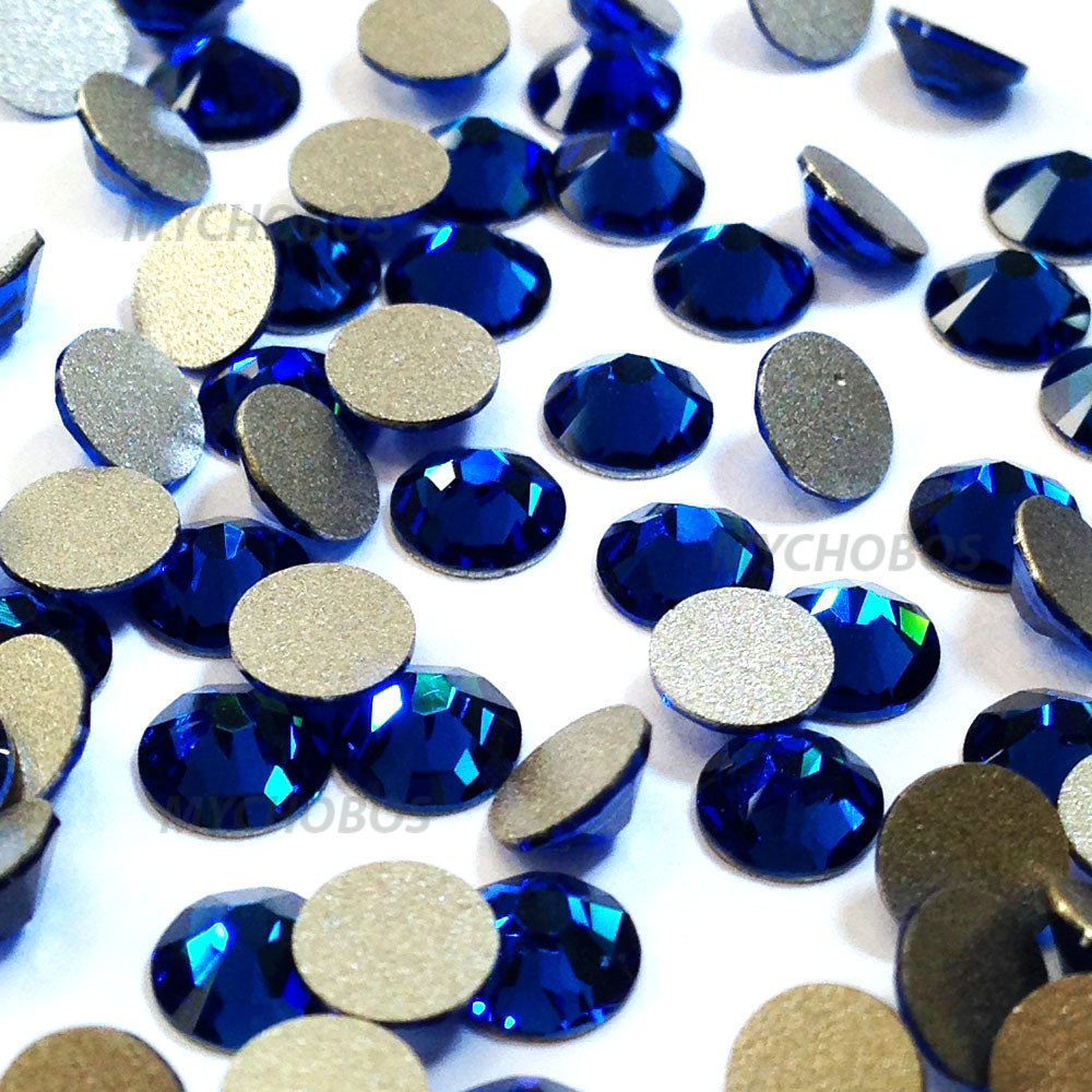 Swarovski 2058/2088 crystal flatback No-Hotfix rhinestones 144 CAPRI BLUE (243)