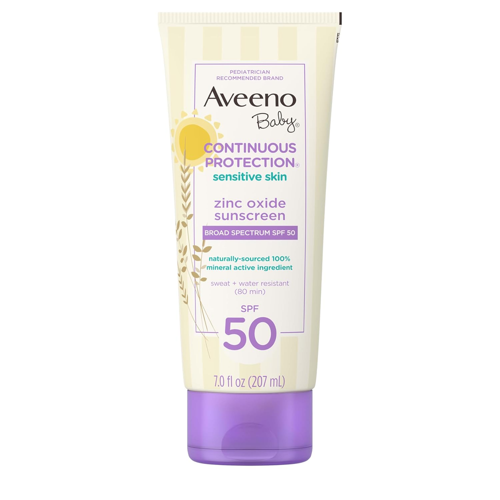 Continuous Protection Zinc Oxide Mineral Sunscreen Lotion for Sensitive Skin, Br