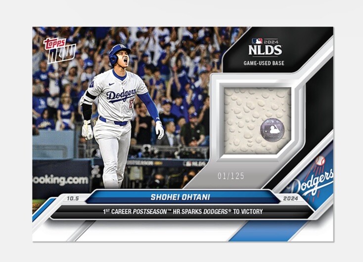 PRESALE Game-used Base Relic 125 or Lower Shohei Ohtani 2024 MLB TOPPS NOW 801-image