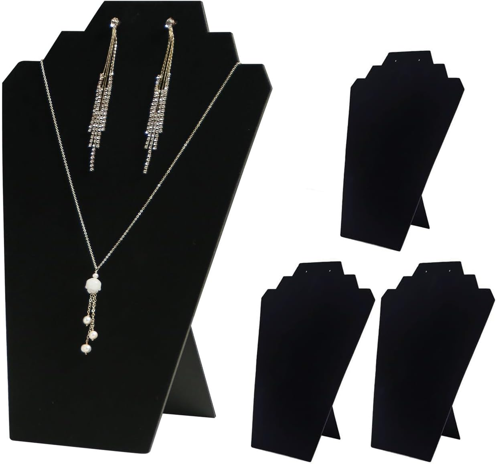 4Pcs/Set Necklace Display Stand for Selling, Earring Necklace Jewelry Set Easel