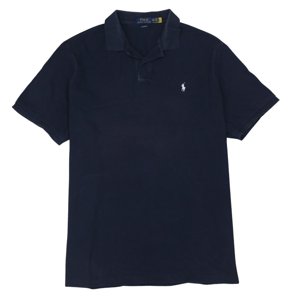 Polo Ralph Lauren Mens Polo Shirt Navy Blue Cotton Embroidered Pony Golf XXL