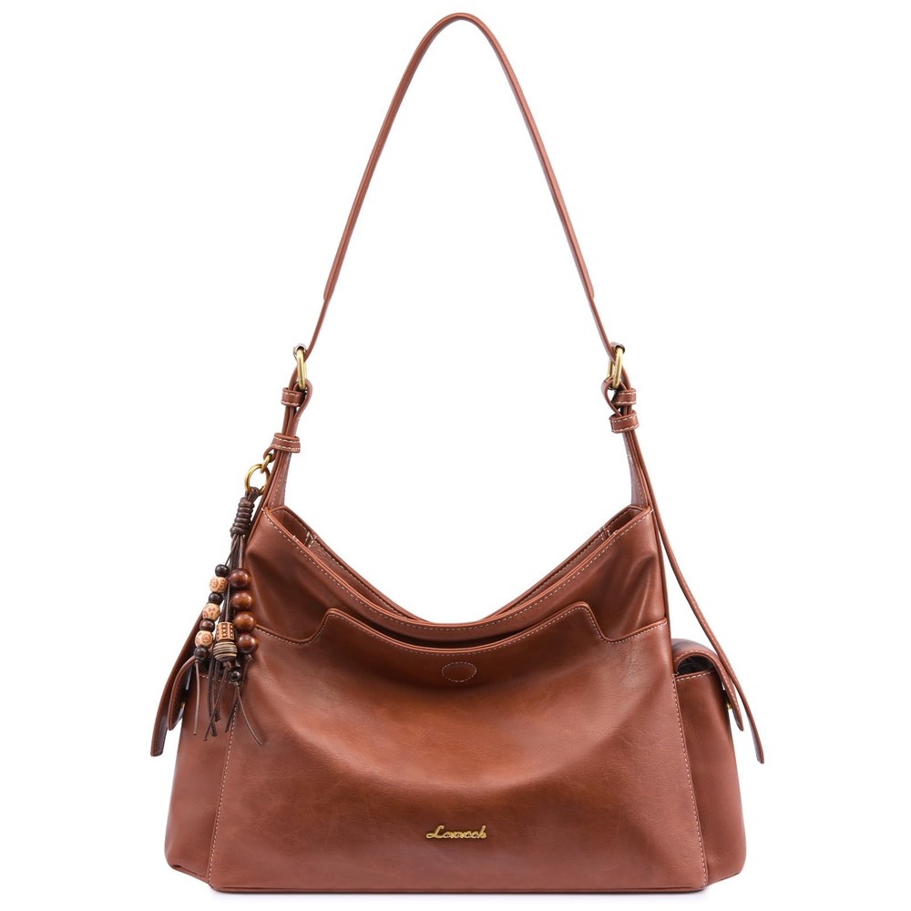 Hobo Purses for Women,Soft Faux Leather Crossbody Purse with Tassel Charms,Wo...