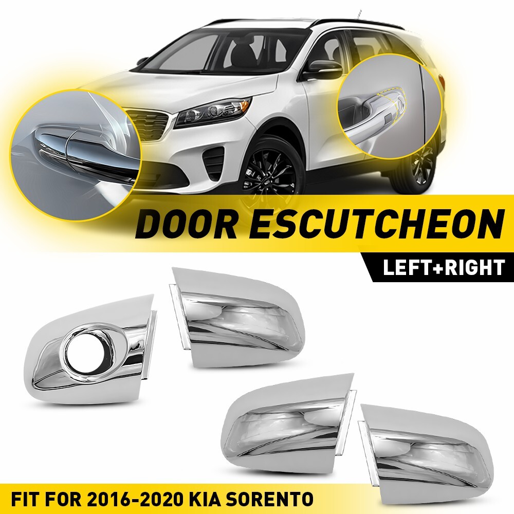 4PCS Exterior Door Handle Cover Bezel Full Set Chrome For 2016-2020 Kia Sorento