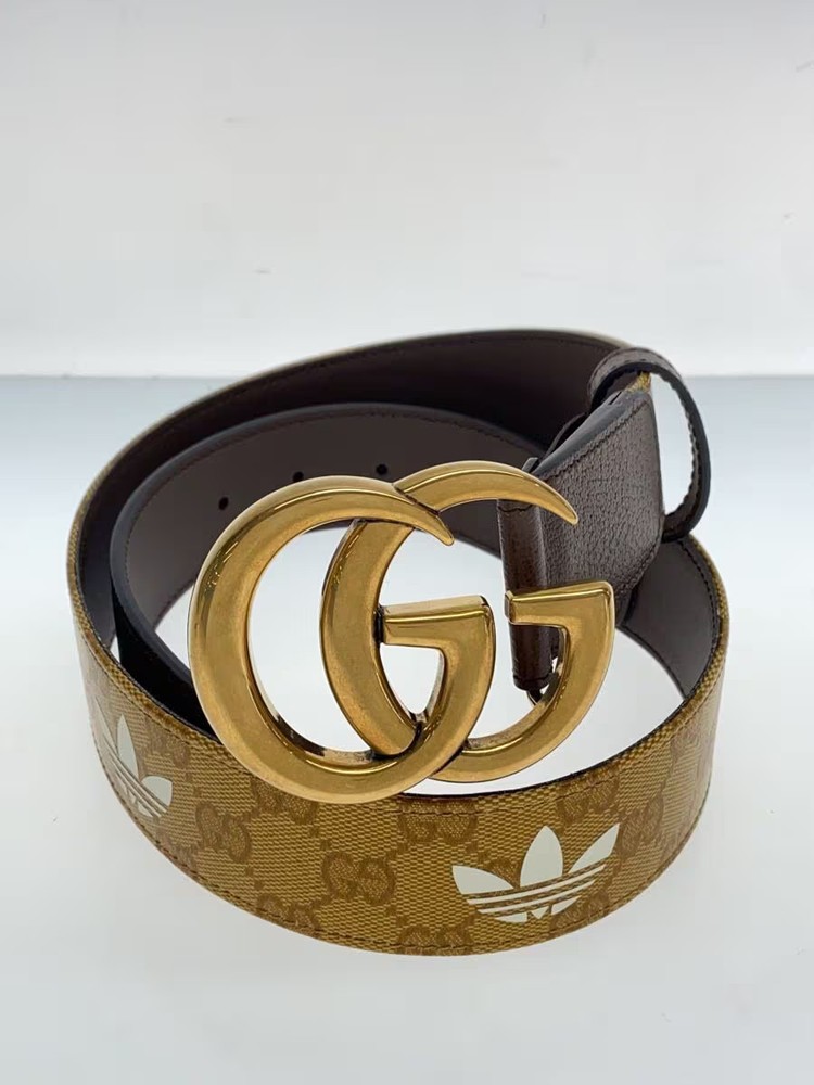 GUCCI GG Marmont Leather Belt with Yellow All-Over Print for Women