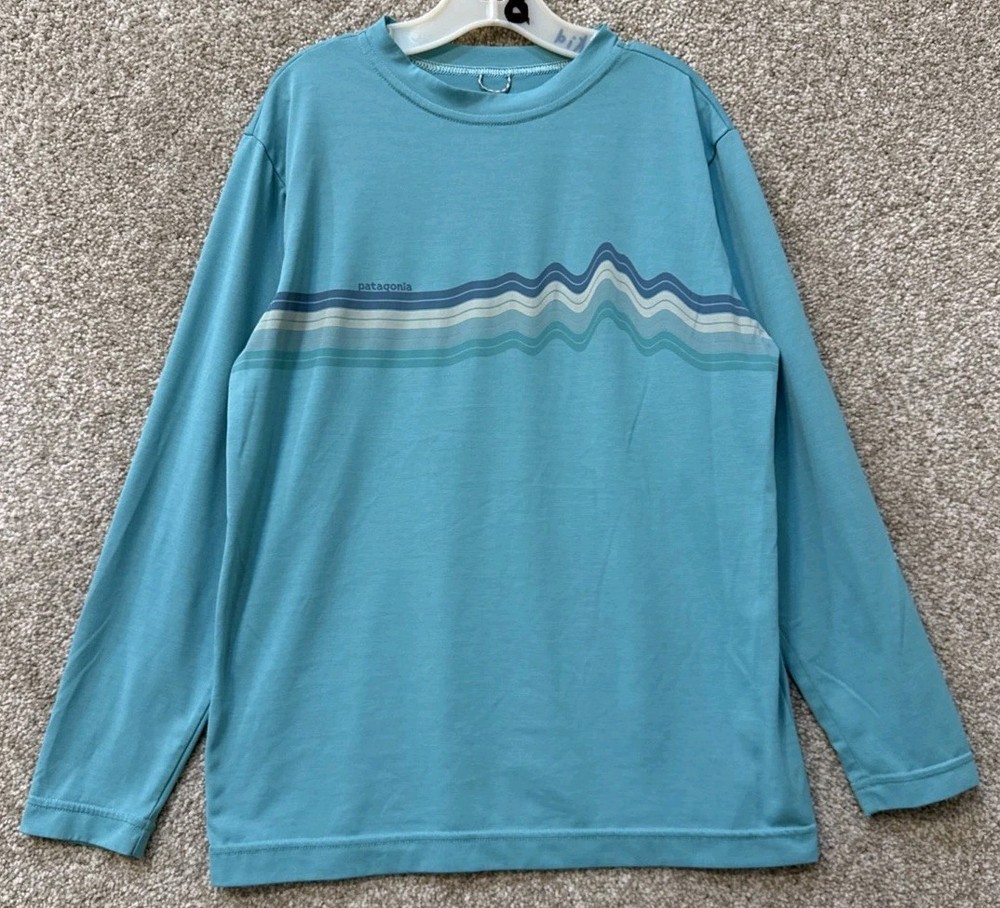 Patagonia Capilene Cool Daily T-Shirt Kids Boys Size Large 12 Long Sleeve 62395