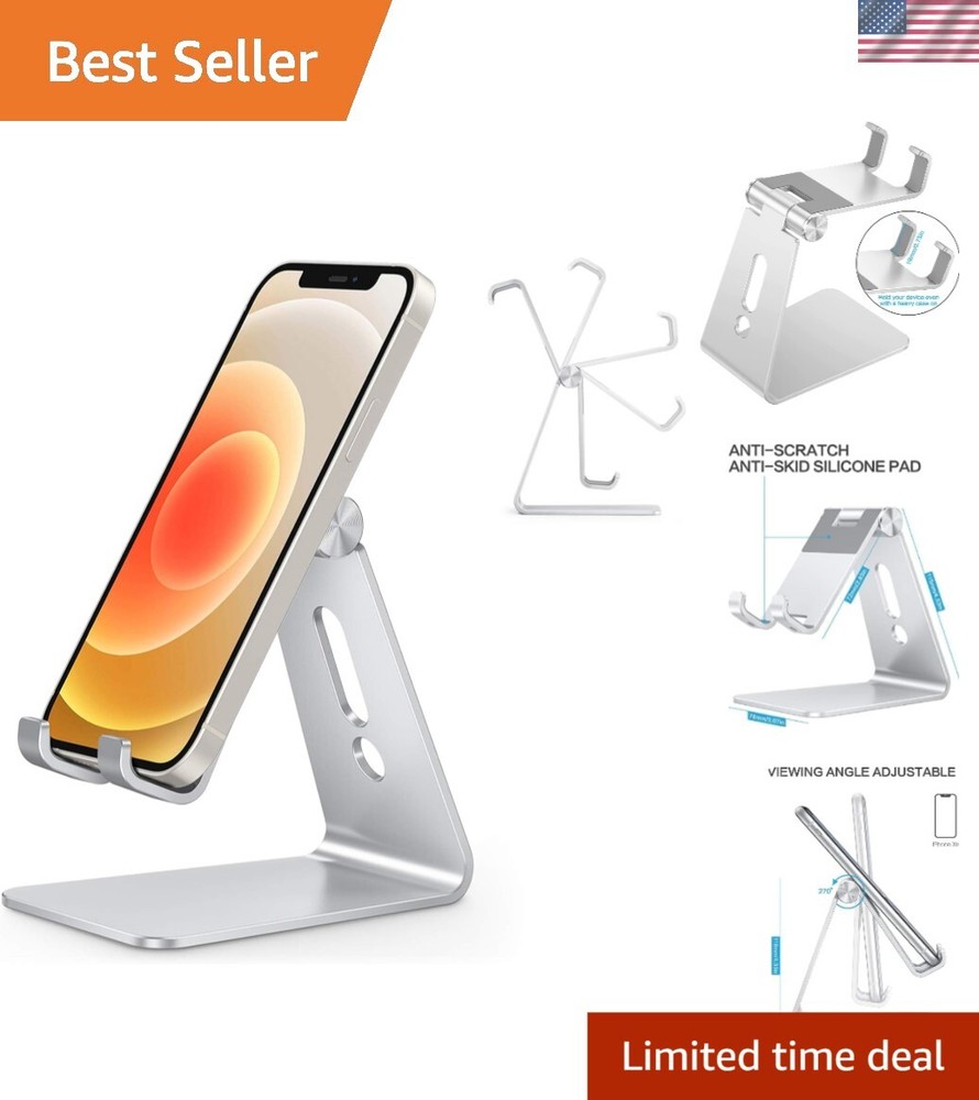Adjustable Alloy Phone Holder with Anti-Scratch Design – Perfect for Any Device