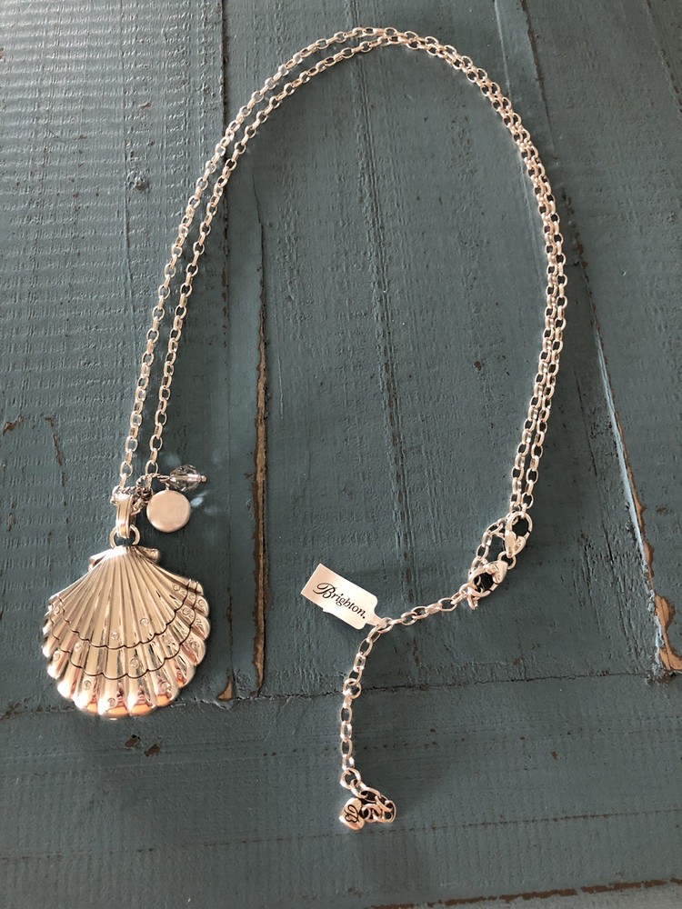 Brighton Scallop Shell and Freshwater Pearl Convertible Necklace NWT