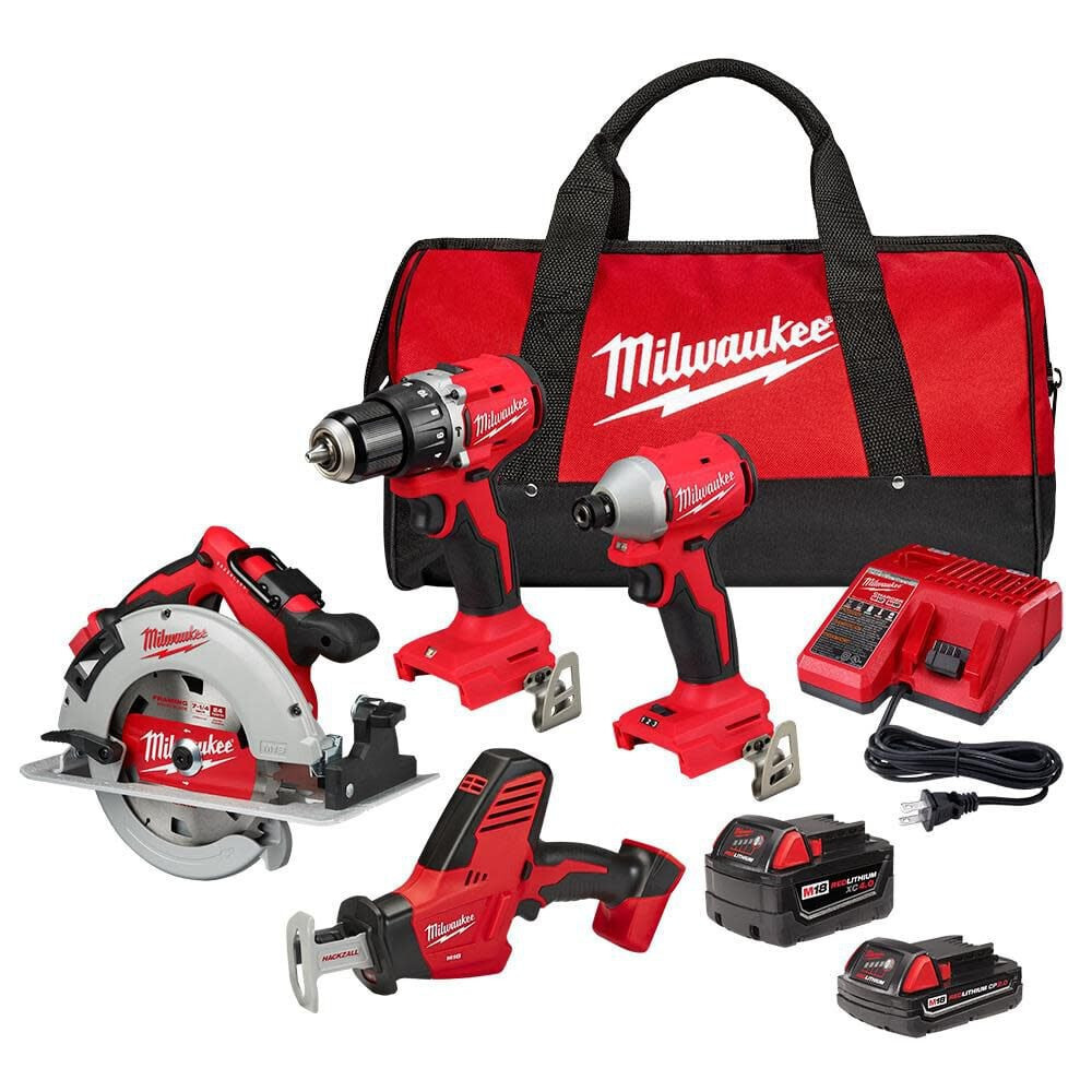 Milwaukee M18 3693-24CX 4-Tool Combo Kit Brand New in USA