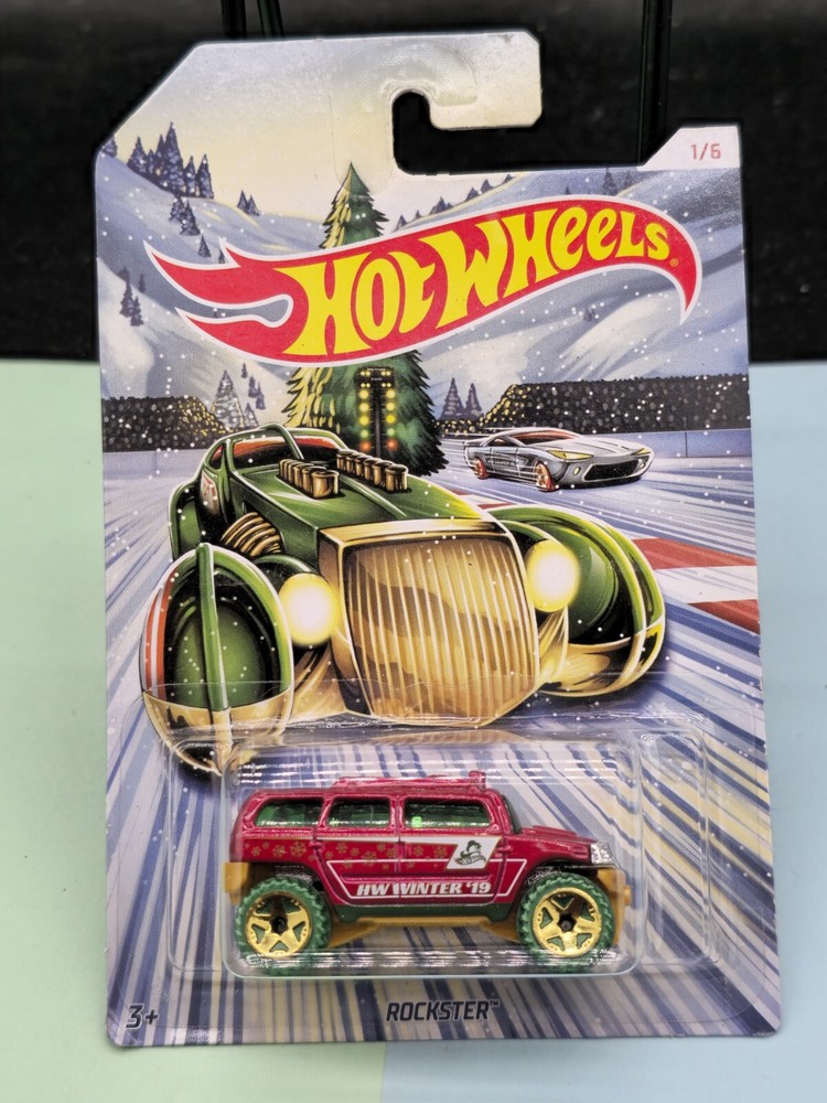 2019 Hot Wheels Holiday Hot Rods 1/6 Rockster Red
