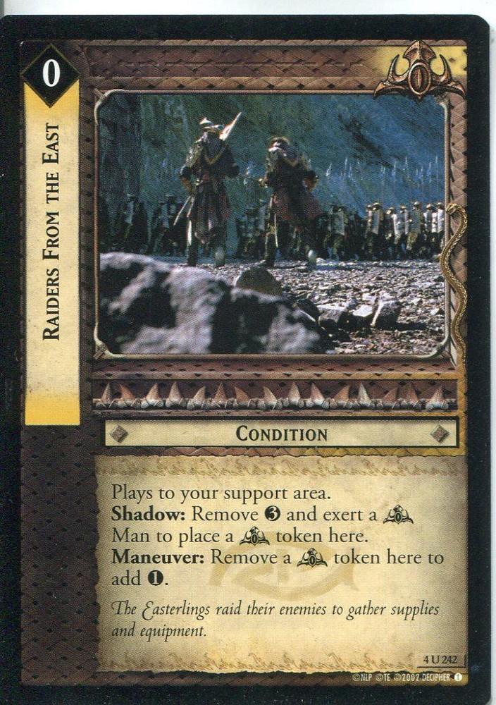 Lord Of The Rings CCG Card TTT 4.U242 Raiders From The East