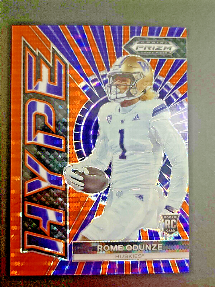 2024 Panini Prizm Draft Picks Hype #HP-RO Rome Odunze Orange Pulsar /49 RC