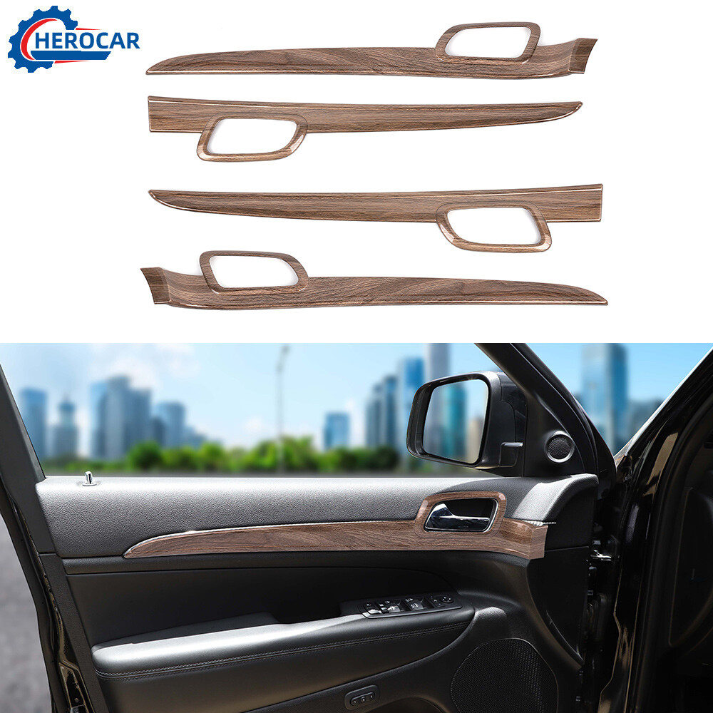 ⭕4Pcs Door Handle Frame Decor Trim Cover Strip Bezel for Jeep Grand Cherokee 11+