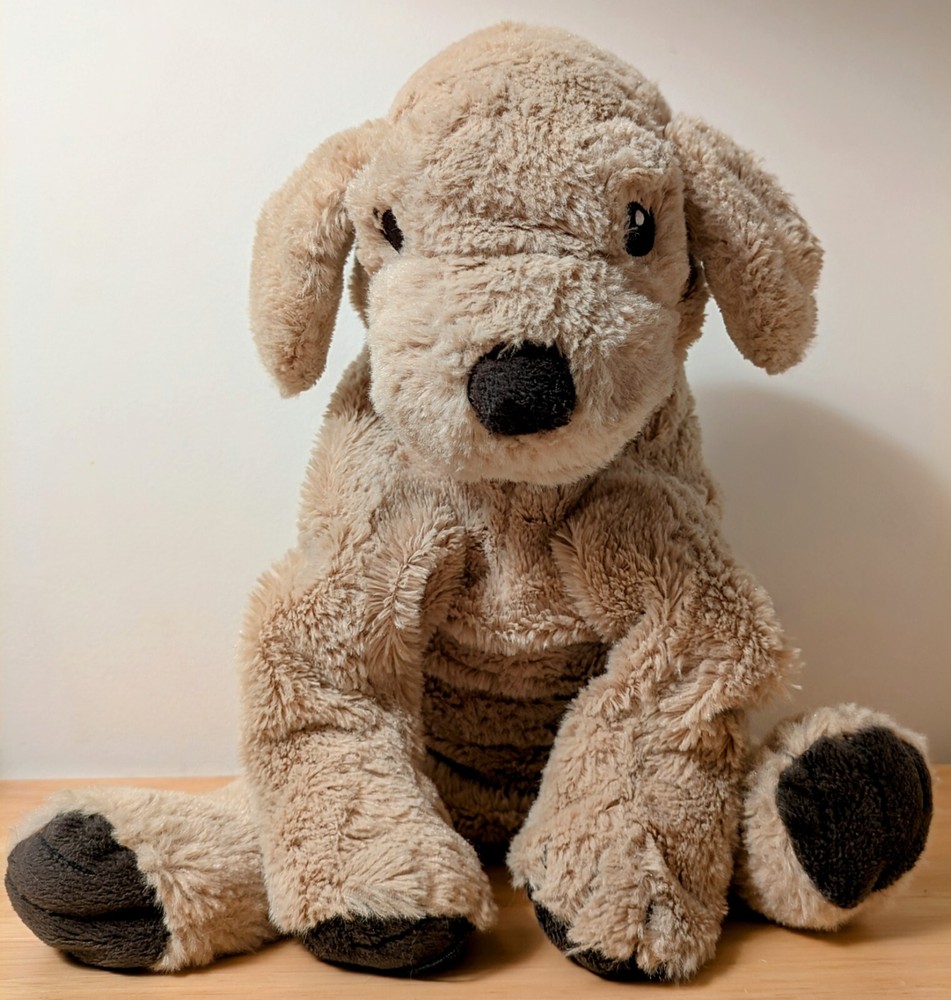 Ikea Golden Retriever Plush Puppy Dog Floppy Gosig Sewn Eyes Stuffed Doll Lovey