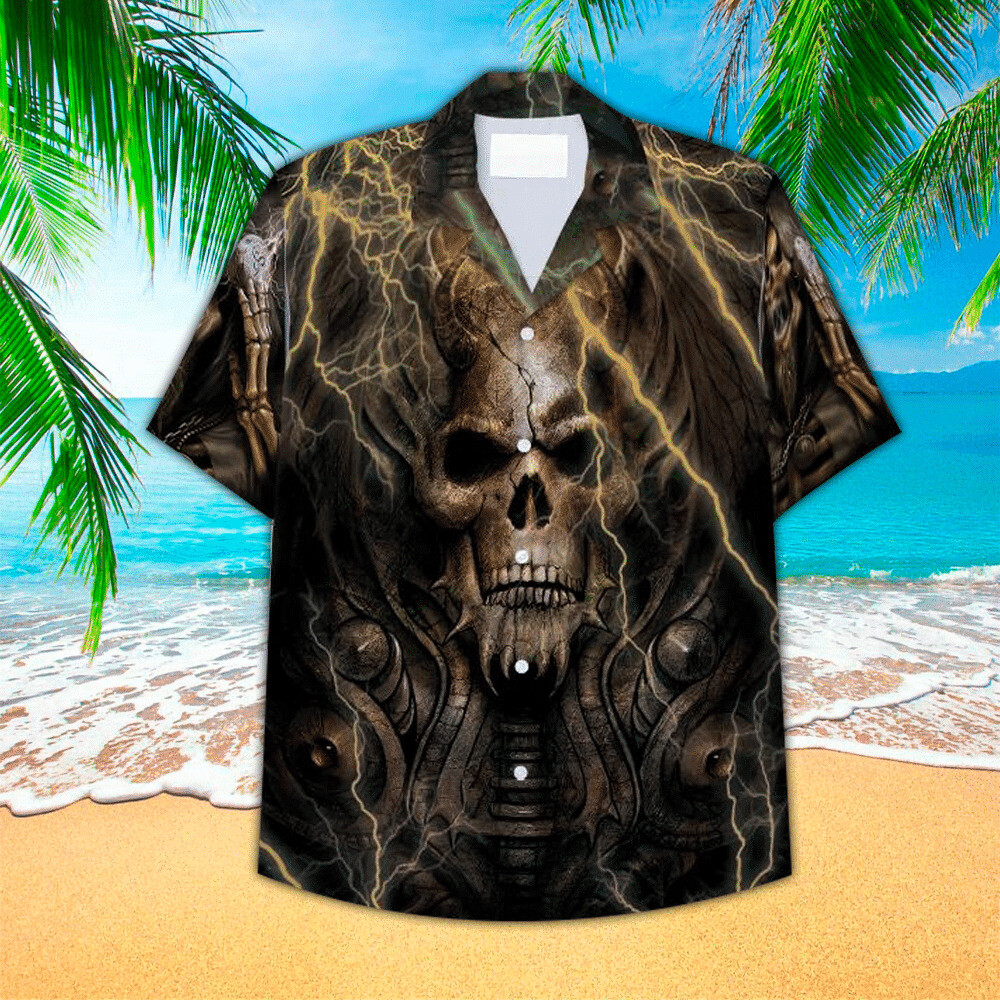 Skull 3D All printed Hawaii Shirt Perfect Hawaiian Shirt For Skull Lover Hawaiia