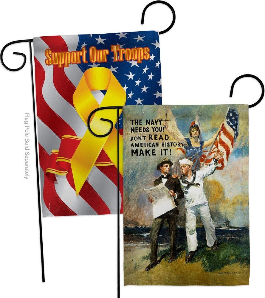 The Navy Needs You Garden Flag Pack Armed Forces USN Seabee United State Amer...