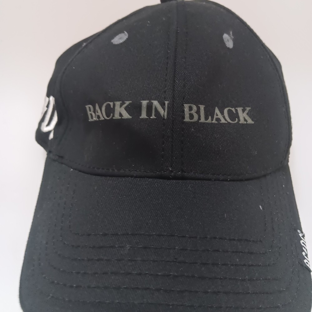AC/DC Back In Black Adjustable Buckle Strap Cap AC/DC Logo By Concept One