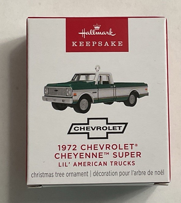 2024 Hallmark Lil American Trucks 72 Chevy Cheyenne Mini Ornament IOB QXM9121