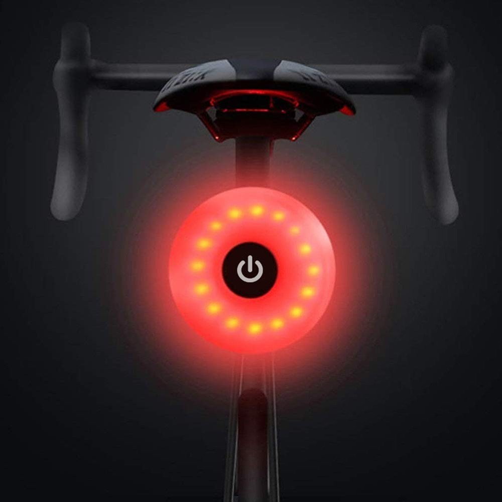 Rear Bike Tail Light - USB Rechargeable, IPX5 Waterproof, Ultra Bright LED Bi...