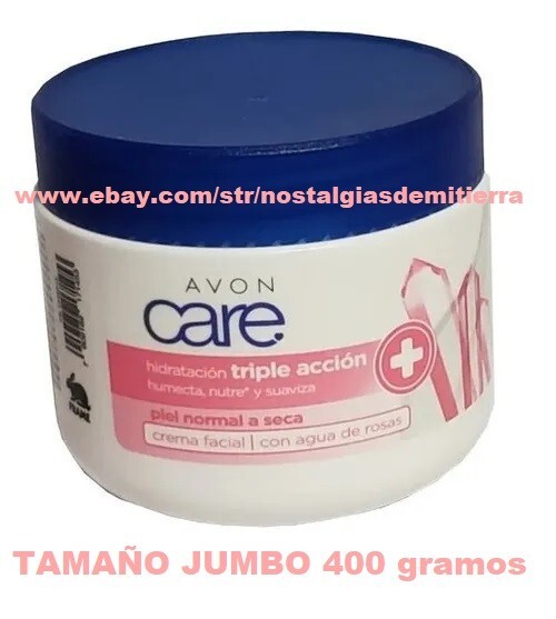 Avon Triple Action Rosewater Facial Cream for Dry Skin 400g