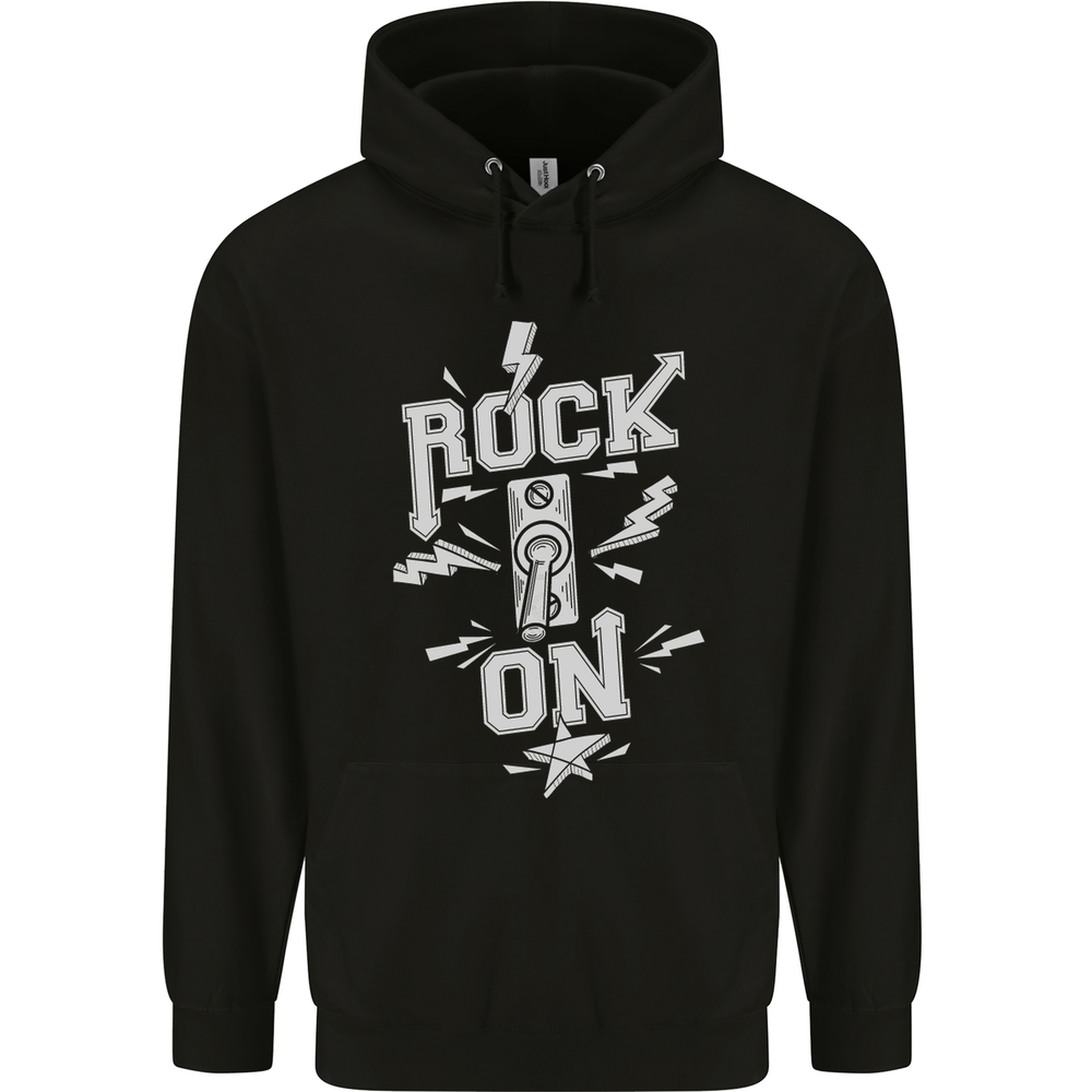 Rock On Heavy Metal Guitar 80% Cotton Hoodie for Men
