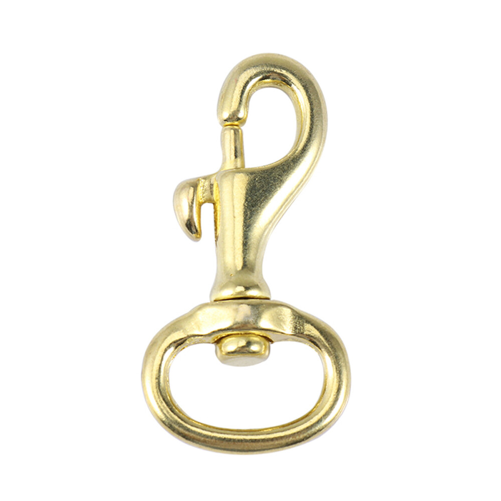Solid Brass Dog Collar Buckle Metal Pure Copper Snap Clip Pet Belt Strap Chain