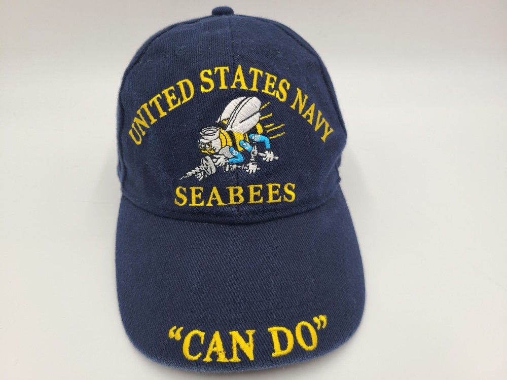 United States Navy Seabees Can Do Strapback Adjustable Hat Cap US Navy Men Women