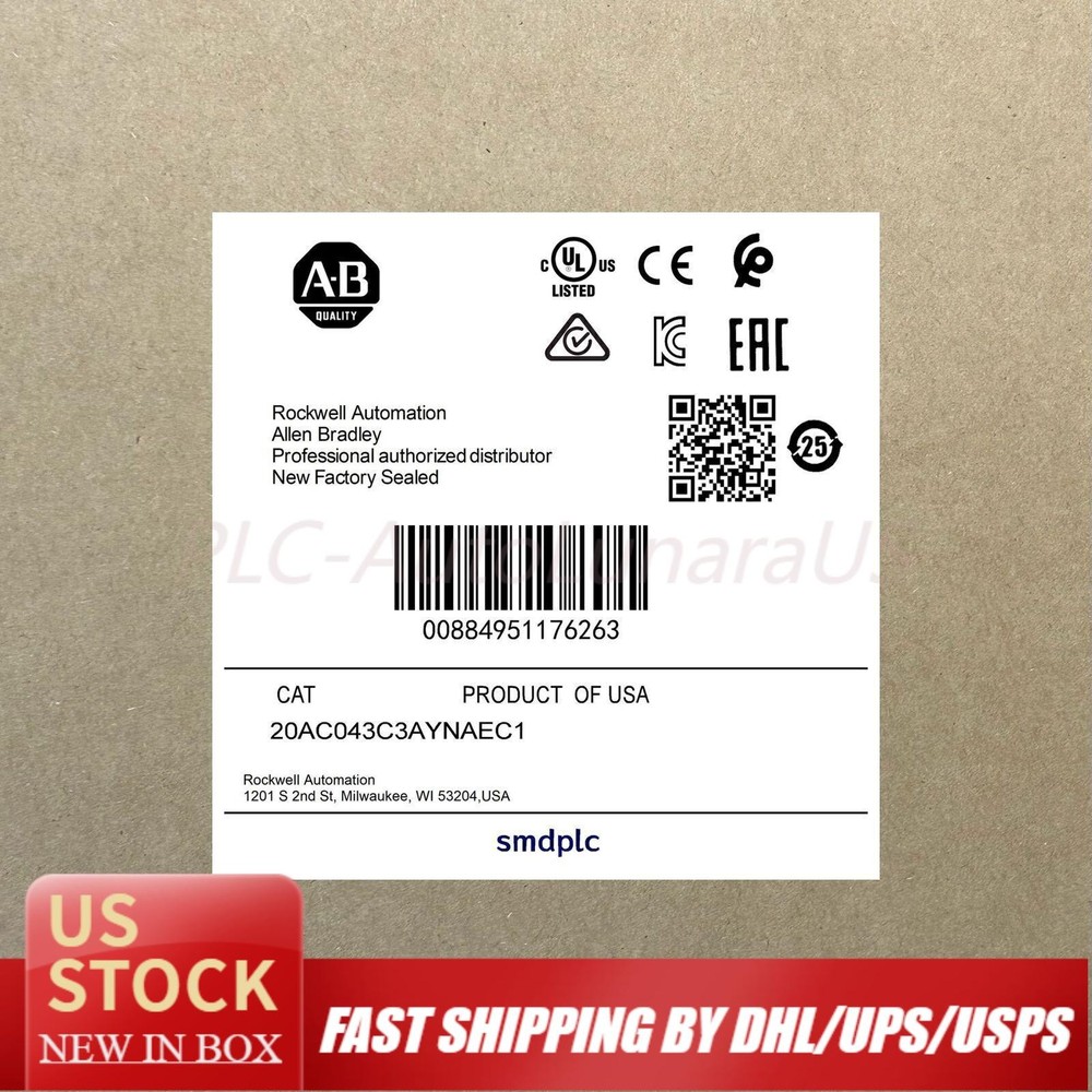 20AC043C3AYNAEC1 AB servo motor Express shipping 20AC043C3AYNAEC1 GN US Free Tax