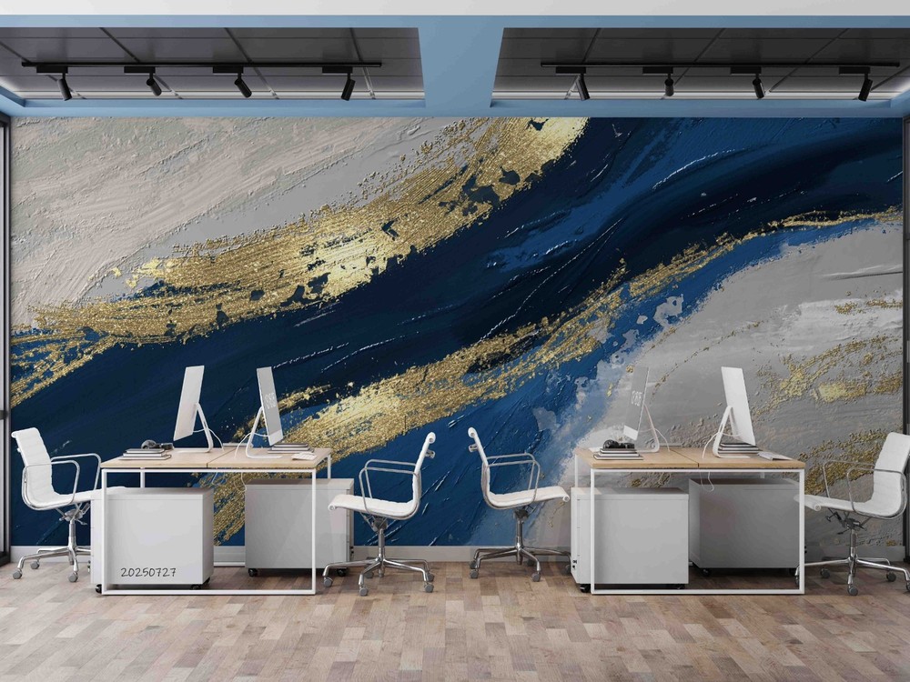3D Office Abstract Oil Painting Wall Murals Wallpaper Murals Wall Sticker