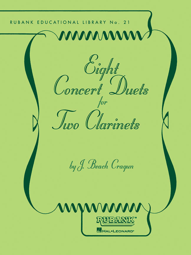 Eight Concert Duets for Two Clarinets Contest Sheet Music Rubank Book