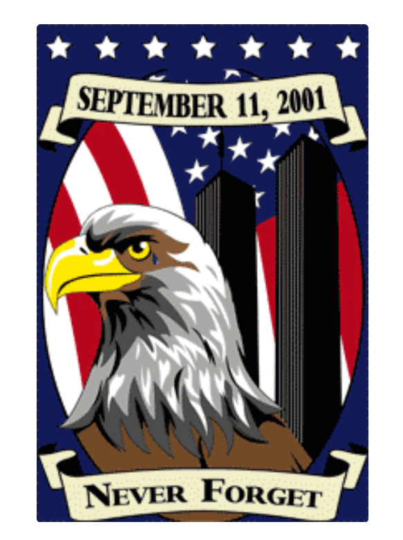 Never Forget 9/11 28x40in Sleeved Garden Flag Memorial USA Yard Home Decor