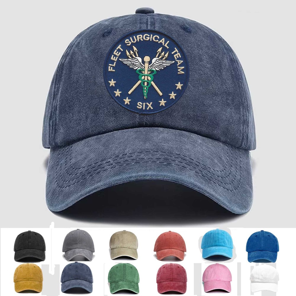 Custom Embroidered Hat Fleet Surgical Team Six Second, Veteran Cap, Gift Idea