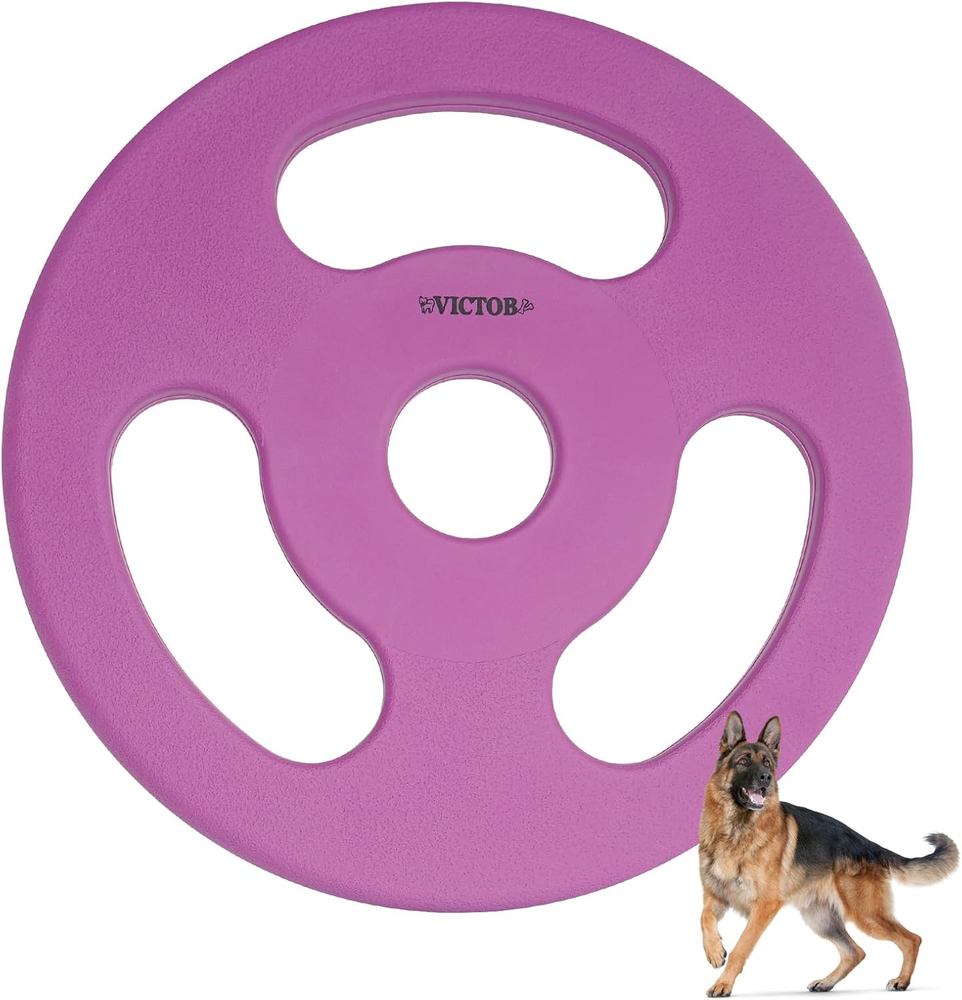 Dog Flying Disc Toy, 8.6 Inch Natural Rubber Dog Toy Outdoor Dog Flying Discs In