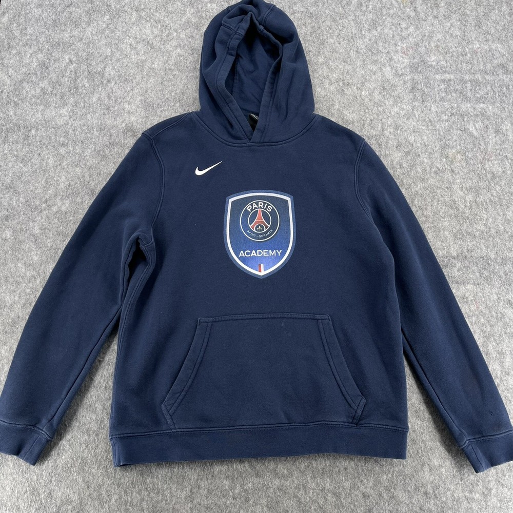 Nike Boys Blue Club Fleece Training Jordan Paris Saint Germain Hoodie Size XL