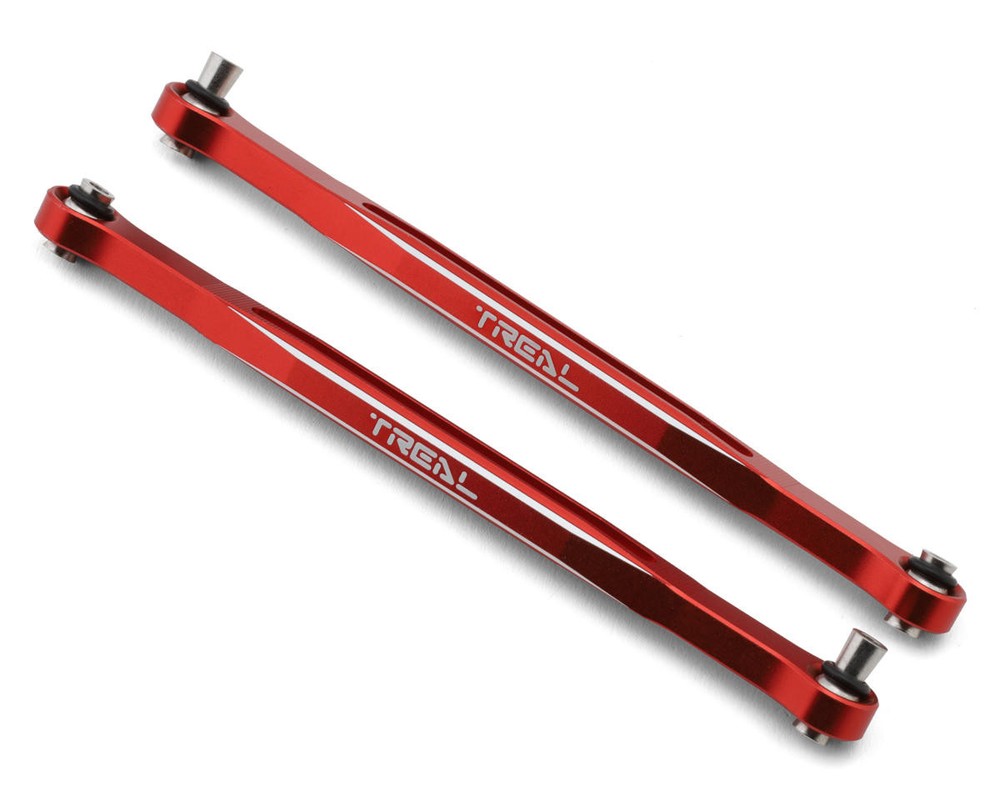 Treal Hobby 7075 Aluminum Steering Toe Link Set for Traxxas X-Maxx in Red Includes 2 Pieces